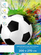 Миниатюра изображения товара Фотообои листовые ФабрикаФресок Футбольный мяч с красками / 732270 (200x270)