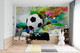 Миниатюра изображения товара Фотообои листовые ФабрикаФресок Футбольный мяч с красками / 735270 (500x270)