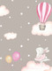 Миниатюра изображения товара Фотообои листовые ФабрикаФресок Зайчики на облаках / 802270 (200x270)