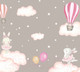 Миниатюра изображения товара Фотообои листовые ФабрикаФресок Зайчики на облаках / 803270 (300x270)