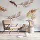 Миниатюра изображения товара Фотообои листовые ФабрикаФресок Стильные светлые перья / 823270 (300x270)