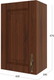 Миниатюра изображения товара Шкаф навесной для кухни Stolline Ш40 / СТЛ.375.01 (орех)