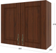 Миниатюра изображения товара Шкаф навесной для кухни Stolline Ш80 / СТЛ.375.03 (орех)