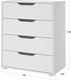 Миниатюра изображения товара Комод Stolline Джадд / 455.01 (белый/белый)