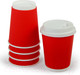 Миниатюра изображения товара Набор бумажных стаканов Паксервис 250мл НВ80-280 / 185276 (1500шт, красный)