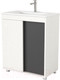 Миниатюра изображения товара Тумба под умывальник Дабер 013 70 / Т13.7.0.20 (белый древесный/серый)