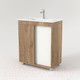 Миниатюра изображения товара Тумба под умывальник Дабер 013 700 / Т13.7.0.21 (дуб галифакс/белый)