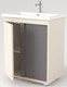 Миниатюра изображения товара Тумба под умывальник Дабер 013 Cersanit Como 70 / Т13.7C.0.19 (бежевый/серый)