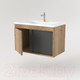 Миниатюра изображения товара Тумба под умывальник Дабер 014 WeltWasser Deilbach 7517-60 / Т14.6W.0.22 (дуб галифакс/серый)