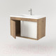 Миниатюра изображения товара Тумба под умывальник Дабер 014 Cersanit Como 70 / Т14.7C.0.21 (дуб галифакс/белый)