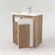 Миниатюра изображения товара Тумба под умывальник Дабер 015 Тобага/Эридан/Артвин 60 / Т15.6Т.0.21 (дуб галифакс/белый)