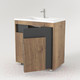 Миниатюра изображения товара Тумба под умывальник Дабер 015 WeltWasser Deilbach 7517-60 / Т15.6W.0.22 (дуб галифакс/серый)