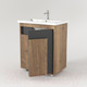 Миниатюра изображения товара Тумба под умывальник Дабер 015 WeltWasser Deilbach 7517-70 / Т15.7W.0.22 (дуб галифакс/серый)