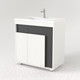Миниатюра изображения товара Тумба под умывальник Дабер 015 WeltWasser Deilbach 7517-80 / Т15.8W.0.20 (белый древесный/серый)
