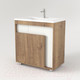 Миниатюра изображения товара Тумба под умывальник Дабер 015 Andrea Elen 80 / Т15.8A.0.21 (дуб галифакс/белый)