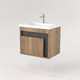 Миниатюра изображения товара Тумба под умывальник Дабер 016 Тобага/Эридан/Артвин 60 / Т16.6Т.0.22 (дуб галифакс/серый)