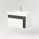 Миниатюра изображения товара Тумба под умывальник Дабер 016 Тобага/Эридан 80 / Т16.8Т.0.20 (белый древесный/серый)