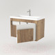 Миниатюра изображения товара Тумба под умывальник Дабер 016 Тобага/Эридан 80 / Т16.8Т.0.21 (дуб галифакс/белый)