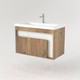 Миниатюра изображения товара Тумба под умывальник Дабер 016 Тобага/Эридан 80 / Т16.8Т.0.21 (дуб галифакс/белый)