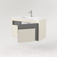 Миниатюра изображения товара Тумба под умывальник Дабер 016 WeltWasser Deilbach 7517-80 / Т16.8W.0.19 (бежевый/серый)