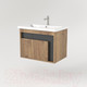 Миниатюра изображения товара Тумба под умывальник Дабер 016 Cersanit Como 70 / Т16.7C.0.22 (дуб галифакс/серый)