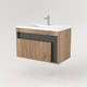 Миниатюра изображения товара Тумба под умывальник Дабер 016 Andrea Elen 80 / Т16.8А.0.22 (дуб галифакс/серый)