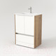 Миниатюра изображения товара Тумба под умывальник Дабер 017 60 / Т17.6.0.21Б (дуб галифакс/белый/ручка белая)