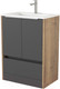 Миниатюра изображения товара Тумба под умывальник Дабер 017 60 / Т17.6.0.22Б (дуб галифакс/серый/ручка белая)