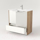 Миниатюра изображения товара Тумба под умывальник Дабер 017 70 / Т17.7.0.21Б (дуб галифакс/белый/ручка белая)