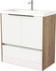 Миниатюра изображения товара Тумба под умывальник Дабер 017 Тобага/Эридан 80 / Т17.8Т.0.21Ч (дуб галифакс/белый/ручка черная)
