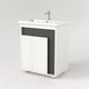 Миниатюра изображения товара Тумба под умывальник Дабер 015 Cersanit Como 70 / Т15.7C.0.20 (белый древесный/серый)