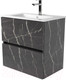 Миниатюра изображения товара Тумба под умывальник Дабер 011 WeltWasser Deilbach 7517-60 / Т11.6W.0.12Ч_light (с подсветкой, мрамор черный/черный)