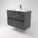 Миниатюра изображения товара Тумба под умывальник Дабер 011 WeltWasser Deilbach 7517-80 / Т11.8W.0.12Ч_light (с подсветкой, мрамор черный/черный)