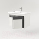 Миниатюра изображения товара Тумба под умывальник Дабер 016 70 / Т16.7.0.20_light (с подсветкой, белый древесный/серый)