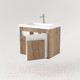 Миниатюра изображения товара Тумба под умывальник Дабер 016 Тобага/Эридан/Артвин 60 / Т16.6Т.0.21_light (с подсветкой, дуб галифакс/белый)