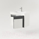 Миниатюра изображения товара Тумба под умывальник Дабер 016 WeltWasser Deilbach 7517-60 / Т16.6W.0.20_light (с подсветкой, белый древесный/серый)