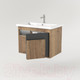 Миниатюра изображения товара Тумба под умывальник Дабер 016 WeltWasser Deilbach 7517-70 / Т16.7W.0.22_light (с подсветкой, дуб галифакс/серый)