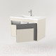 Миниатюра изображения товара Тумба под умывальник Дабер 016 WeltWasser Deilbach 7517-80 / Т16.8W.0.19_light (с подсветкой, бежевый/серый)