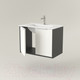 Миниатюра изображения товара Тумба под умывальник Дабер 018 70 / Т18.7.0.20Б (белый древесный/серый/ручка белая)
