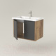 Миниатюра изображения товара Тумба под умывальник Дабер 018 70 / Т18.7.0.22Ч (дуб галифакс/серый/ручка черная)