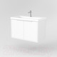 Миниатюра изображения товара Тумба под умывальник Дабер 018 Тобага/Эридан 80 / Т18.8Т.0.5Б (белый древесный/ручка белая)