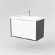 Миниатюра изображения товара Тумба под умывальник Дабер 018 Тобага/Эридан 80 / Т18.8Т.0.20Б (белый древесный/серый/ручка белая)