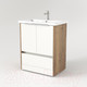 Миниатюра изображения товара Тумба под умывальник Дабер 017 Cersanit Como 70 / Т17.7С.0.21Б (дуб галифакс/белый/ручка белая)