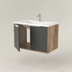 Миниатюра изображения товара Тумба под умывальник Дабер 018 WeltWasser Deilbach 7517-80 / Т18.8W.0.22Б (дуб галифакс/серый/ручка белая)