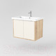 Миниатюра изображения товара Тумба под умывальник Дабер 018 Cersanit Como 70 / Т18.7С.0.18Б (бежевый/дуб бардолино/ручка белая)