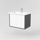 Миниатюра изображения товара Тумба под умывальник Дабер 018 Cersanit Como 70 / Т18.7С.0.20Б (белый древесный/серый/ручка белая)