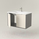 Миниатюра изображения товара Тумба под умывальник Дабер 018 Andrea Elen 80 / Т18.8А.0.19Б (бежевый/серый/ручка белая)