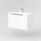 Миниатюра изображения товара Тумба под умывальник Дабер 018 Andrea Elen 80 / Т18.8А.0.5Ч (белый древесный/ручка черная)