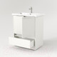 Миниатюра изображения товара Тумба под умывальник Дабер 017 Andrea Elen 80 / Т17.8А.0.5Б (белый древесный/ручка белая)