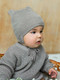 Миниатюра изображения товара Шапочка для малышей Amarobaby Pure Love Bear Winter / AB-OD22-PLBW16/11-40 (серый, р.40-42)